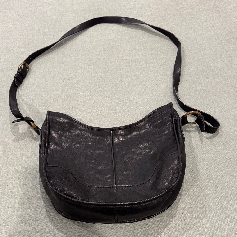 Frye Black Leather Shoulder Bag